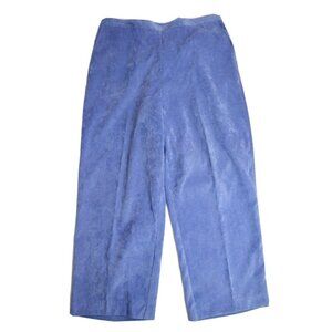 ALFRED DUNNER - WOMEN'S SOFT TEXTURED BLUE ELASTIC WAIST PULL-ON PNATS - SIZE 16